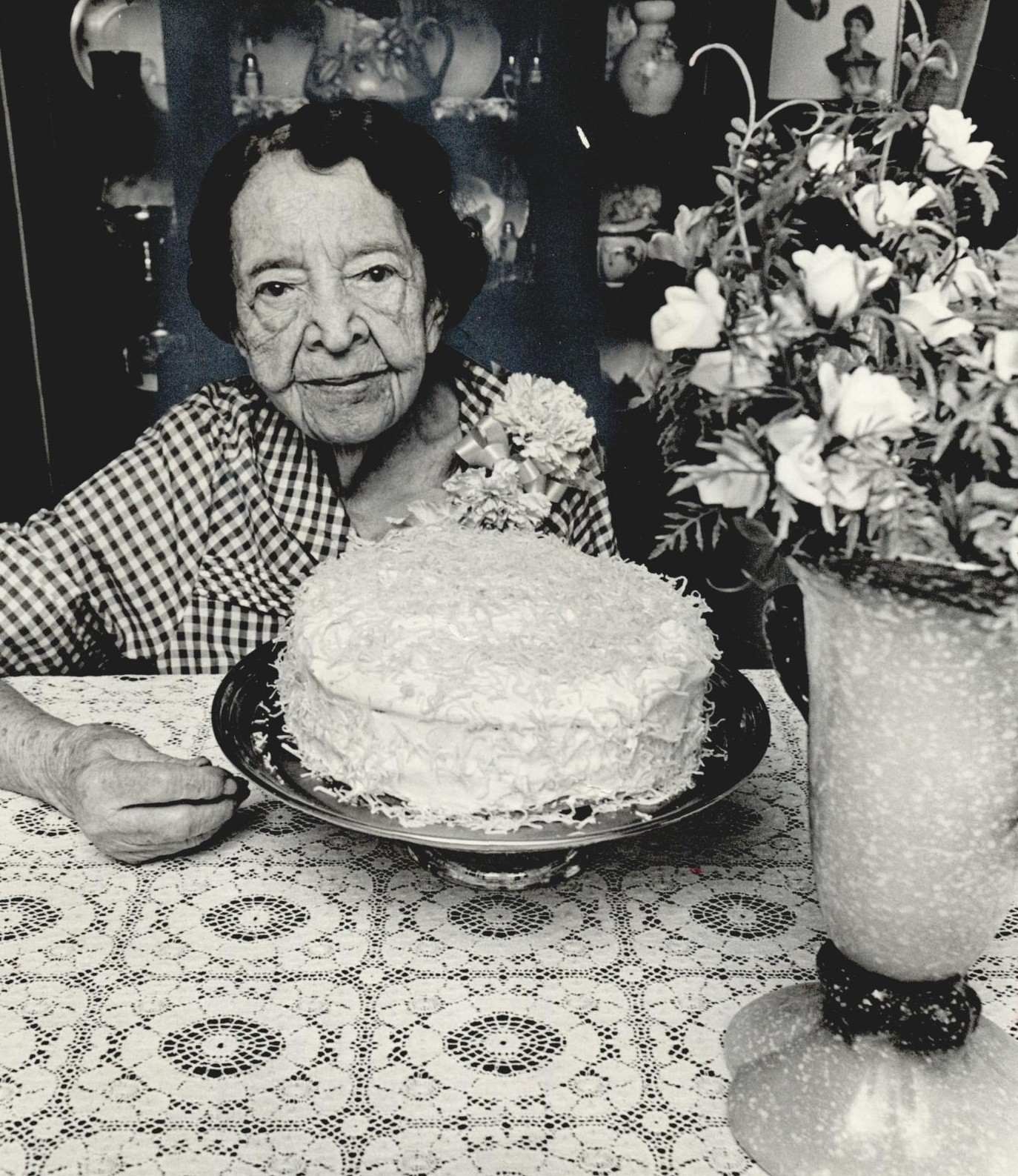 Anna B. Korn celebrating her 95th birthday. March 12, 1964. Courtesy Oklahoma Historical Society.